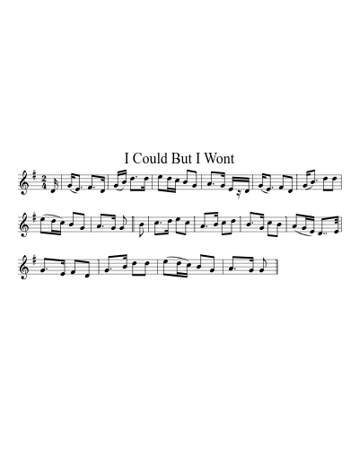 I Could But I Wont