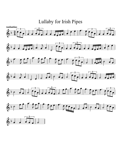 Lullaby for Irish Pipes
