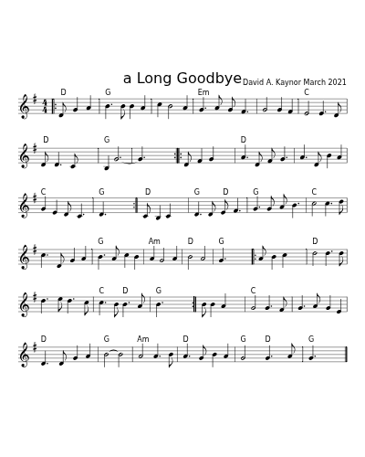 a Long Goodbye