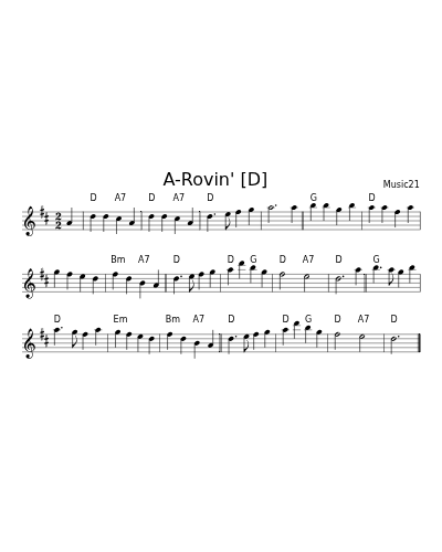 A-Rovin'   [D] (Version 2)