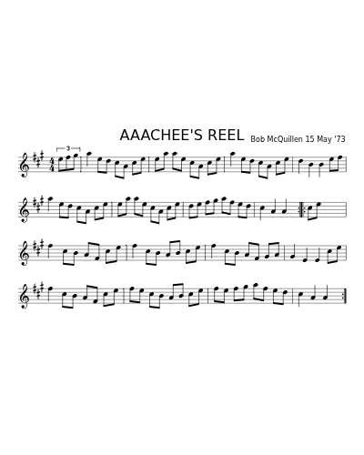 AAACHEE'S REEL (Aachees Reel)