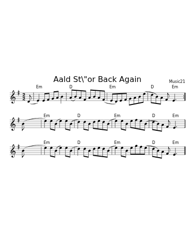 Aald St\"or Back Again
