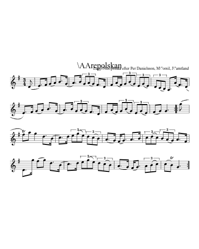 \AArepolskan (Version 3) sheet music preview