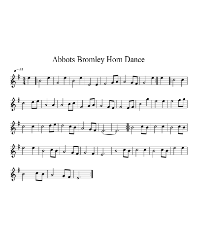 Abbots Bromley Horn Dance (Version 5) sheet music preview