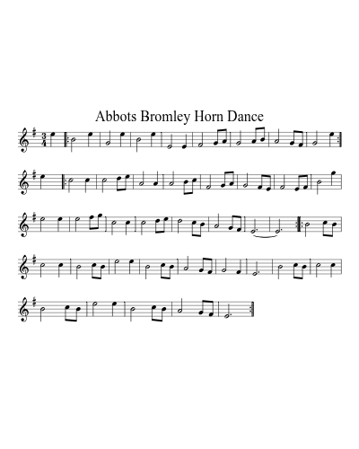 Abbots Bromley Horn Dance (Version 6) sheet music preview