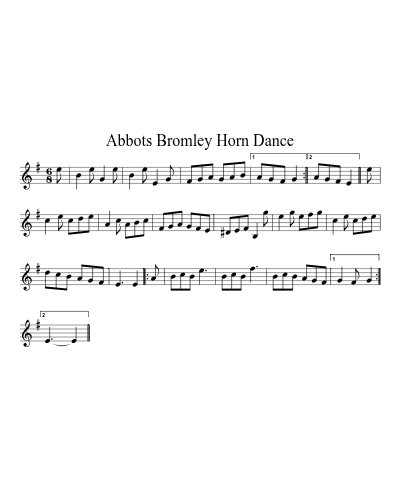Abbots Bromley Horn Dance (Version 7) sheet music preview