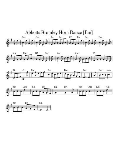Abbotts Bromley Horn Dance [Em]