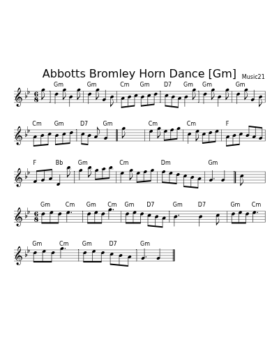 Abbotts Bromley Horn Dance [Gm]