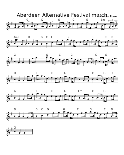 Aberdeen Alternative Festival march (Version 2)