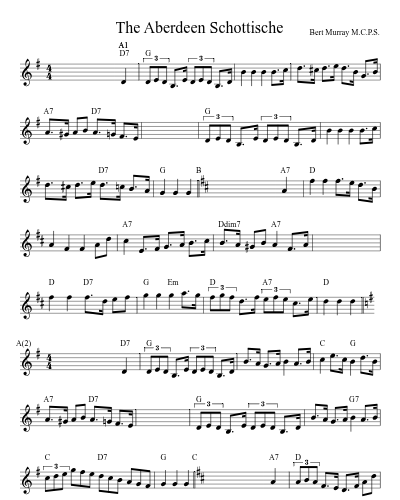 The Aberdeen Schottische sheet music preview