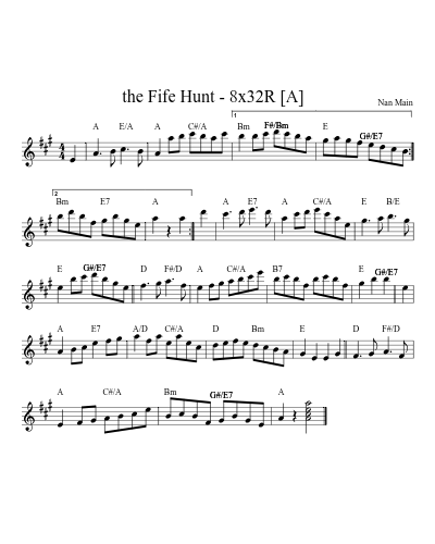 the Fife Hunt - 8x32R   [A] sheet music preview