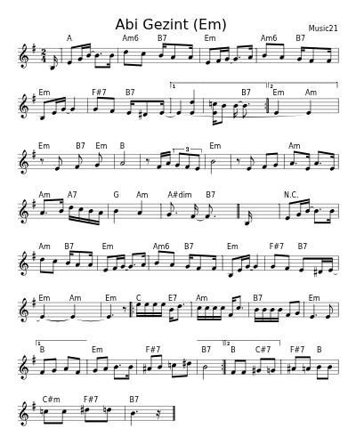 Abi Gezint    (Em) (Version 2)