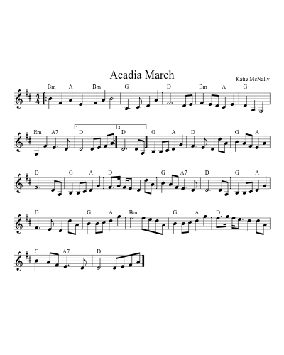 Acadia March (Version 2)