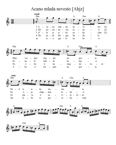 Acano mlada nevesto  [Ahjz]