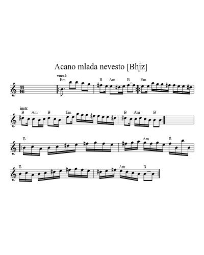 Acano mlada nevesto  [Bhjz]