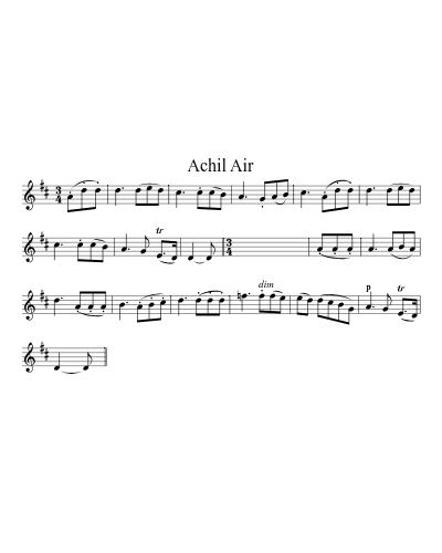 Achil Air (Version 2) sheet music preview