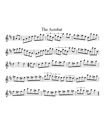 The Acrobat sheet music preview