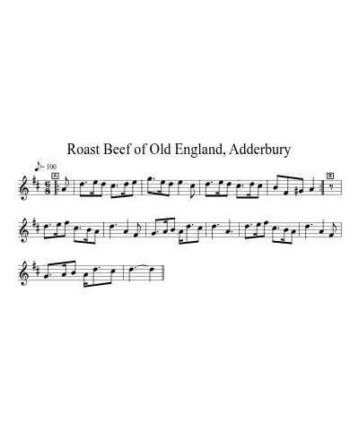 Roast Beef of Old England, Adderbury