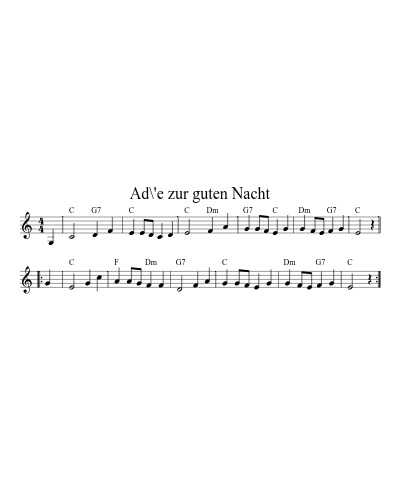 Ad\'e zur guten Nacht preview