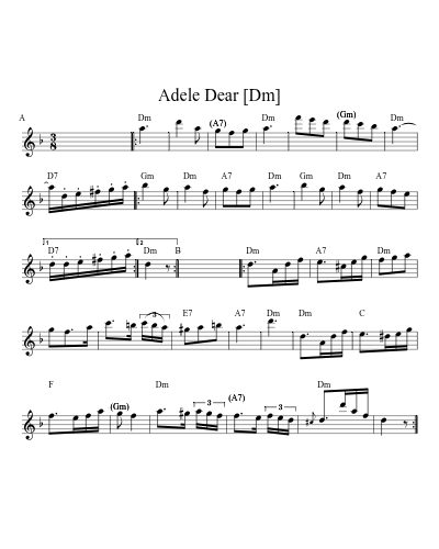 Adele Dear [Dm] sheet music preview