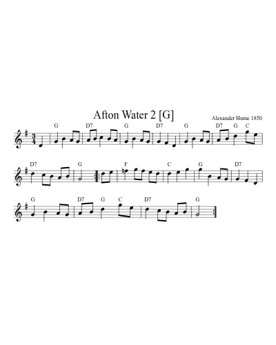 Afton Water 2    [G] (Version 2)