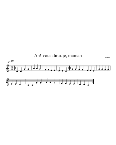Ah! vous dirai-je, maman (Version 2) preview