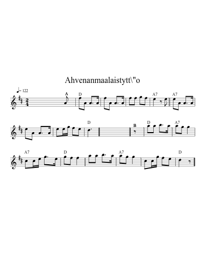 Ahvenanmaalaistytt\"o