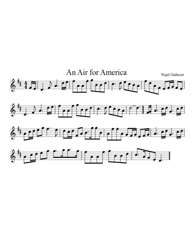An Air for America (Version 2) sheet music preview