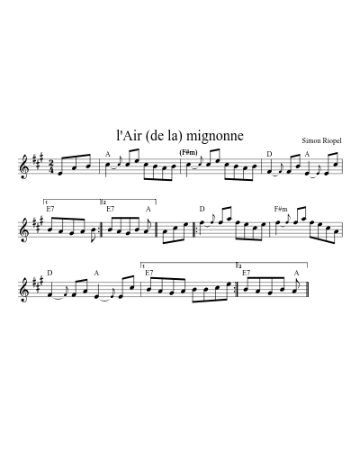 l'Air (de la) mignonne