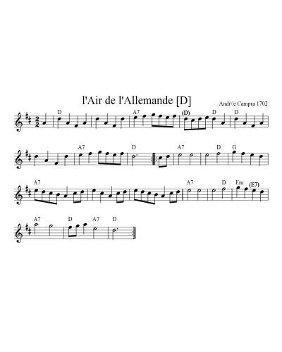 l'Air de l'Allemande    (C)