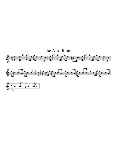 the Aird Rant (Version 4) sheet music preview