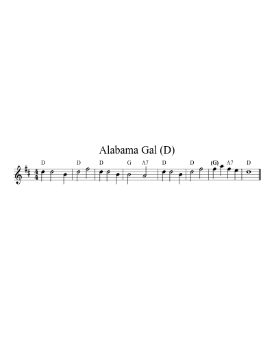Alabama Gal (D) (Version 2)