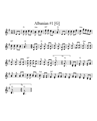 Albanian #1    [G] (Albanian No1)