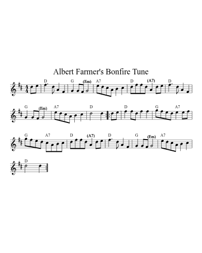 Albert Farmer's Bonfire Tune (Version 3)