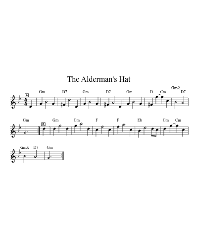 The Alderman's Hat sheet music preview