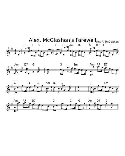 Alex. McGlashan's Farewell