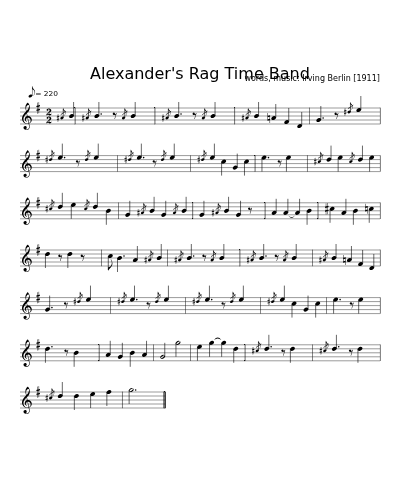 Alexander's Rag Time Band (Version 3)