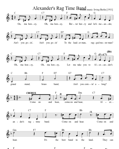 Alexander's Rag Time Band (Version 4)