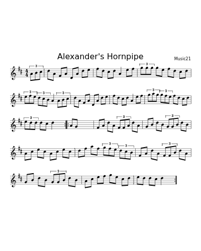Alexander's hornpipe (Version 4)