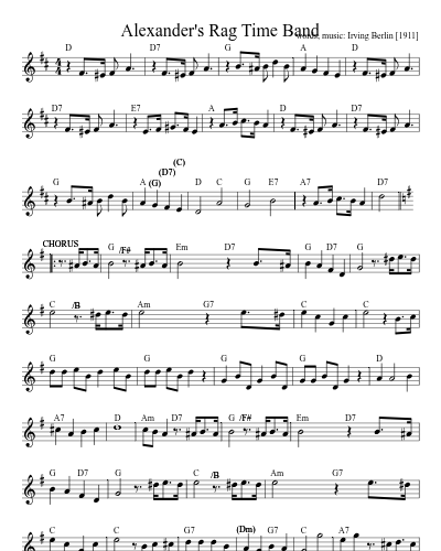 Alexander's Rag Time Band (Version 7)