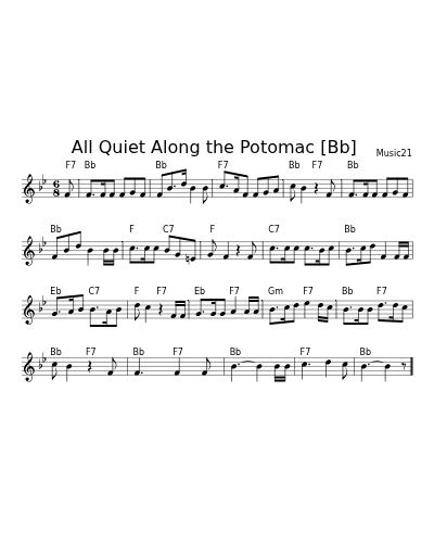 All Quiet Along the Potomac  [Bb] (Version 2)