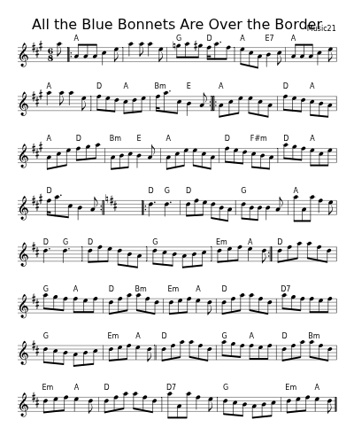 All the Blue Bonnets Are Over the Border