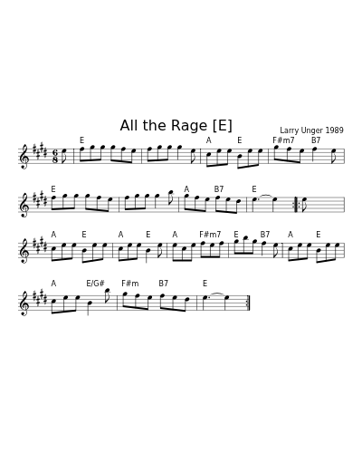 All the Rage   [E] (Version 2)