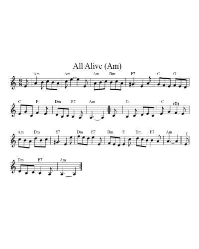 All Alive   (Am) (Version 2) preview