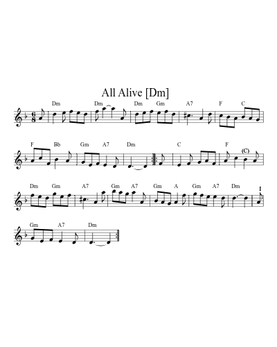 All Alive   [Dm] (Version 2)