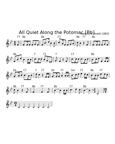 All Quiet Along the Potomac  [Bb] (Version 3)