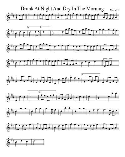 Drunk At Night And Dry In The Morning preview