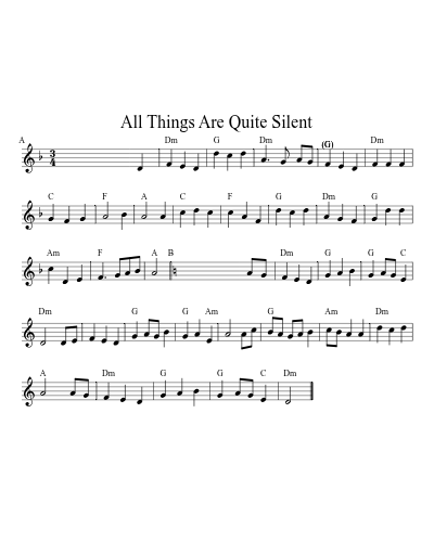 All Things Are Quite Silent (Version 3)