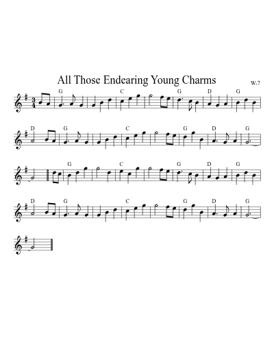 All Those Endearing Young Charms (Version 2)
