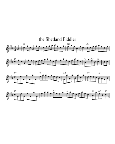 The Shetland Fiddler (All Tunes) sheet music preview